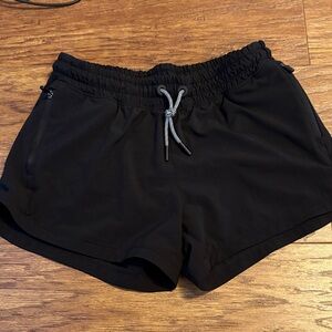 Athleta Girls Black Athletic Shorts with Drawstring